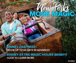 Disney Extra Magic Hours Benefit at Disney Springs Hotels & 60-day Fastpass+ through 2018