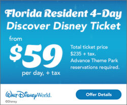 Walt Disney World 2024 Summer FL Resident Ticket 4 Day for Disney ...