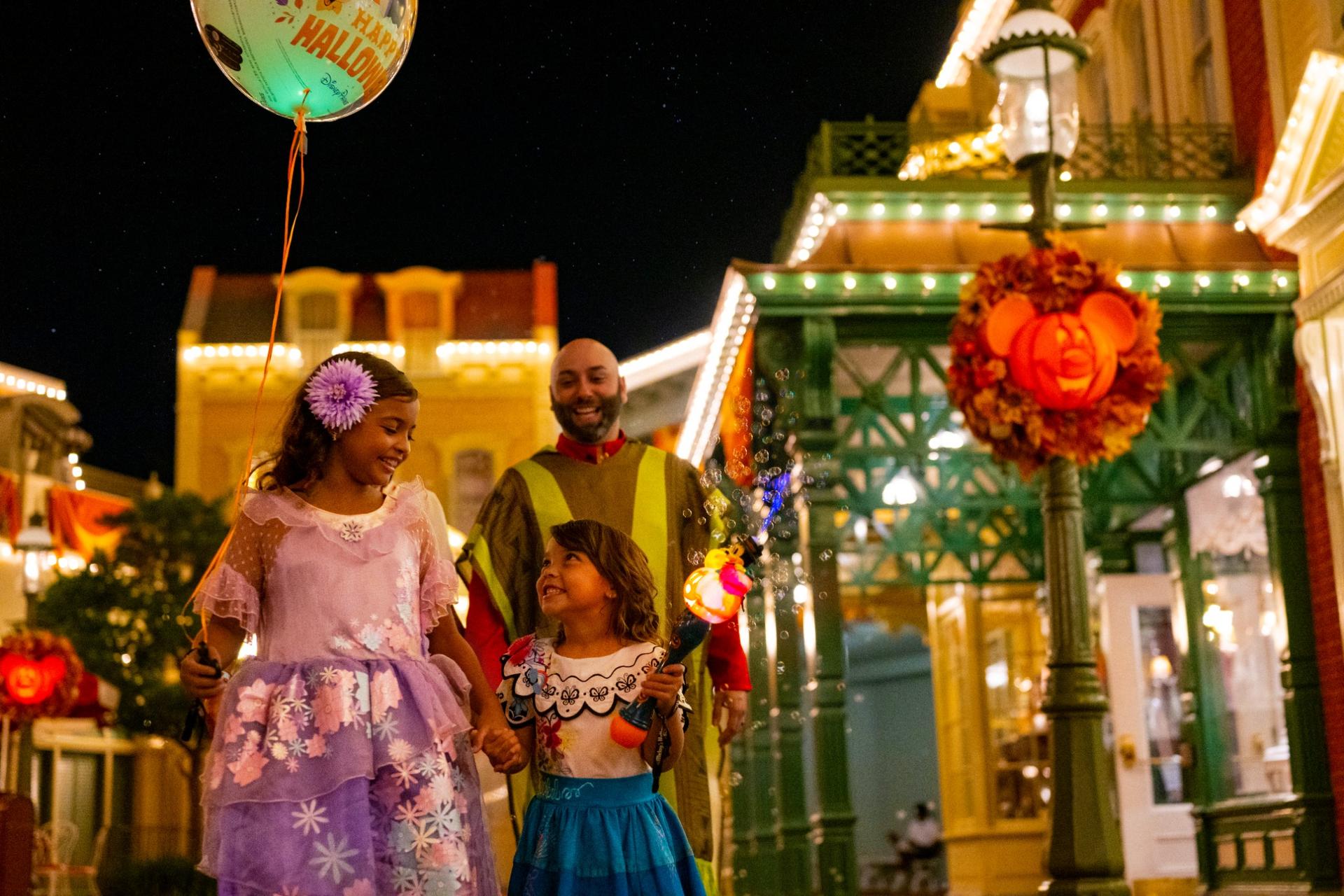 Family enjoying Mickey's Not-So-Scary Halloween Party