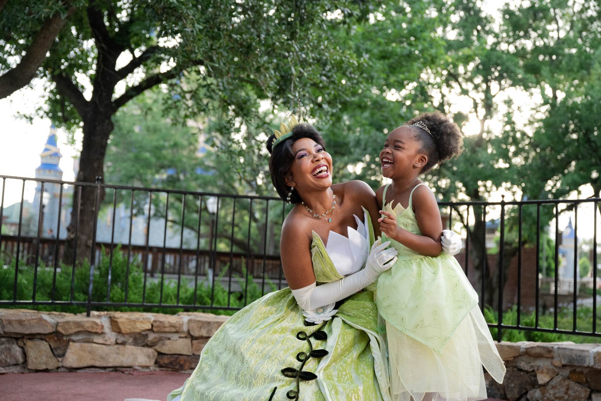 Magic Kingdom® Park - Girl with Princess Tiana