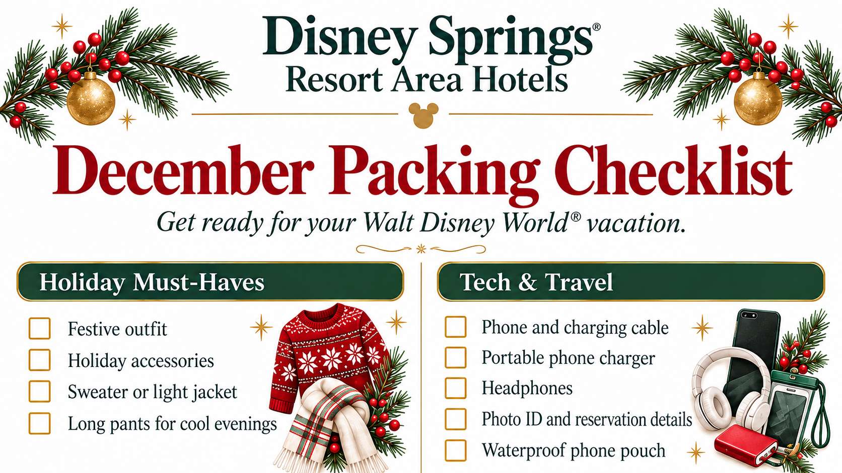 Magical Holiday Packing List